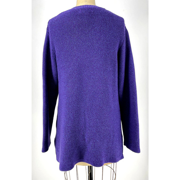 Norman Thompson Purple V Neck Long Sleeve Pullover Sweater Size Medium - Picture 7 of 10